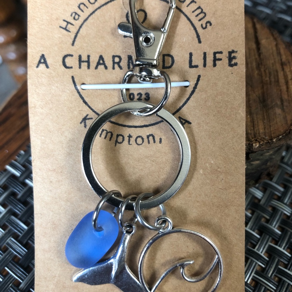 NOT FOR SALE. NWT, Sea Glass with Ocean Themed Keychain